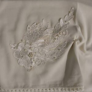 Georgette Square Scarf Off White