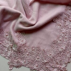 Swiss Lawn Square Hijab Tea Pink