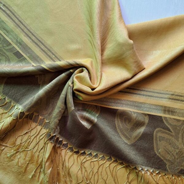 Banarsi Silk Stole Mustard