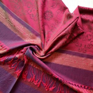 Banarsi Silk Stole Purple