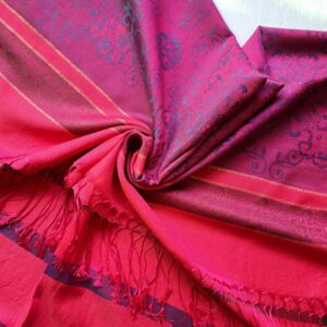 Banarsi Silk Stole Red