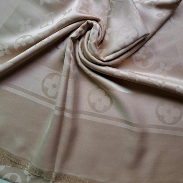 Floral Silk Scarf Fawn