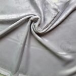 Floral Silk Scarf Light Grey