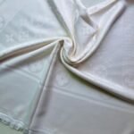 Floral Silk Scarf Off White