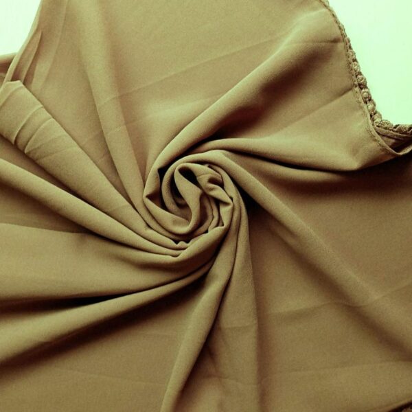 Georgette Square Scarf Brown