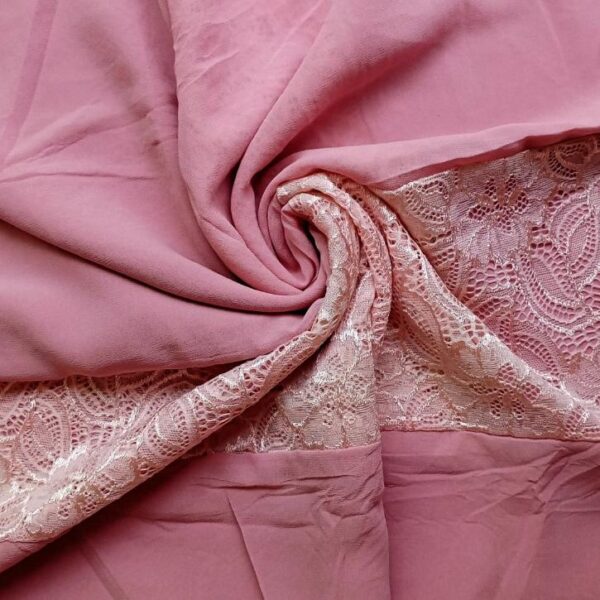 Georgette Square Scarf Pink
