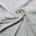 Georgette Square Scarf with Diamantes Off White