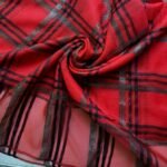 Premium Organza Stole Red
