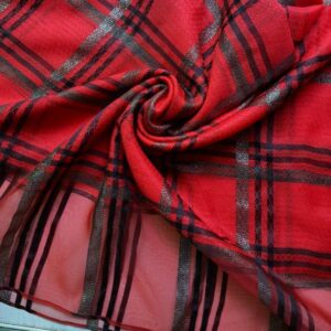 Premium Organza Stole Red