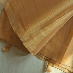 Glitter Organza Dupatta Golden