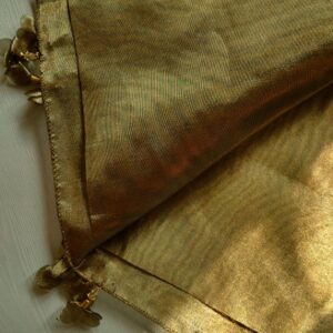 Glitter Organza Dupatta Olive Gold