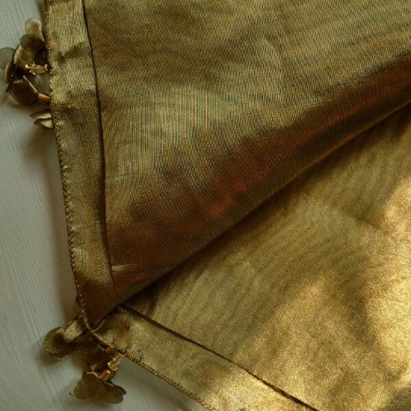 Glitter Organza Dupatta Olive Gold