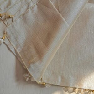 Glitter Organza Dupatta Pearl