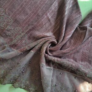 Party Wear Lawn Hijab Mauve