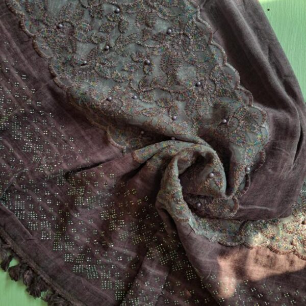Party Wear Lawn Hijab Purple
