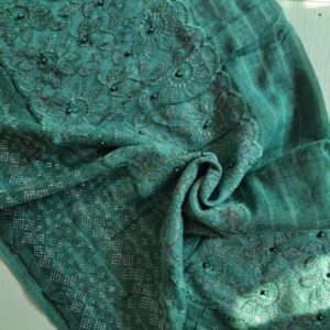Party Wear Lawn Hijab Sea Green