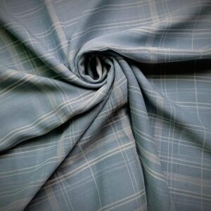Printed Square Hijab Blue Check