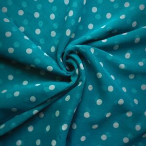 Printed Square Hijab Dark Teal
