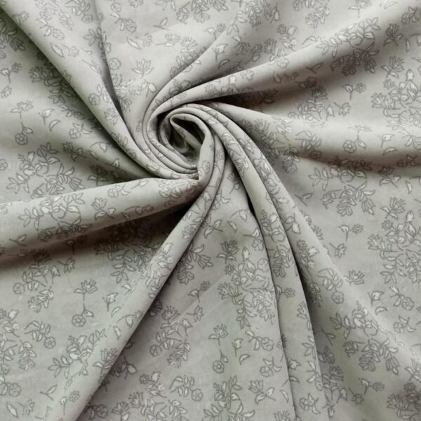 Printed Square Hijab Grey Floral
