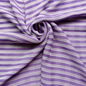 Printed Square Hijab Purple Stripes