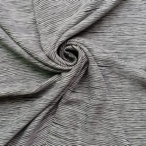 Printed Square Hijab Black Stripes