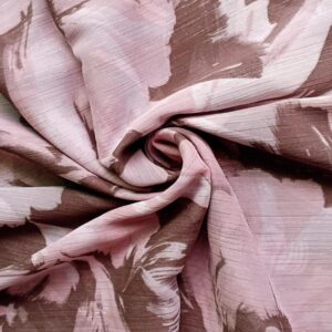 Printed Square Hijab Pink and Brown