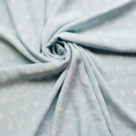 Printed Square Scarf Baby Blue with Dots