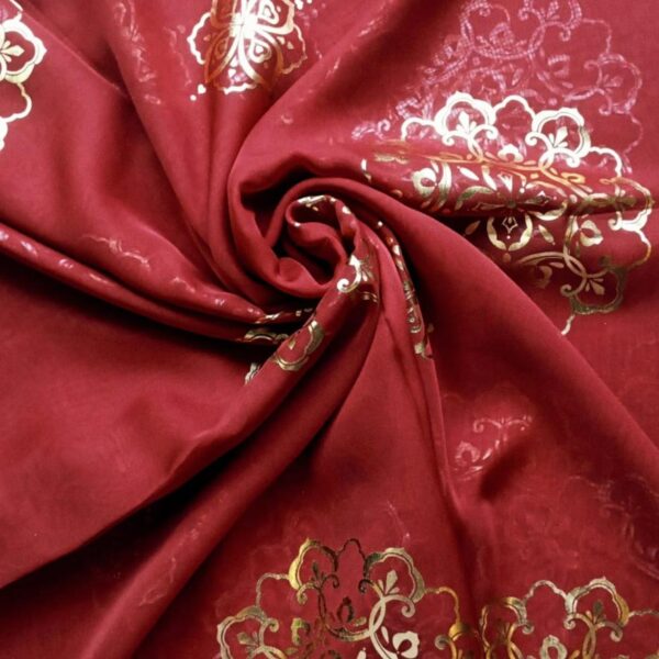 Printed Square Scarf Maroon