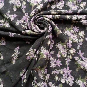 Printed Square Scarf Night Flower