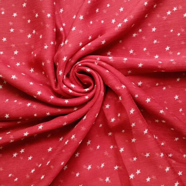 Printed Square Scarf Red Star