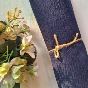 Crepe Cotton Stole Navy