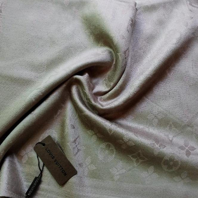 Louis Vuitton Silk Cashmere Stole Iced Coffee Louis Vuitton Silk Cashmere Stole Iced Coffee