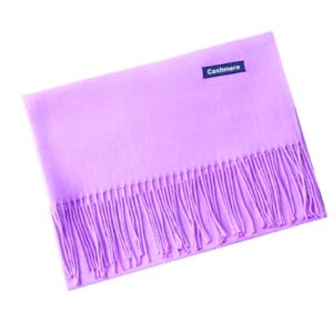 Plain Cashmere Wool Scarf Lavender