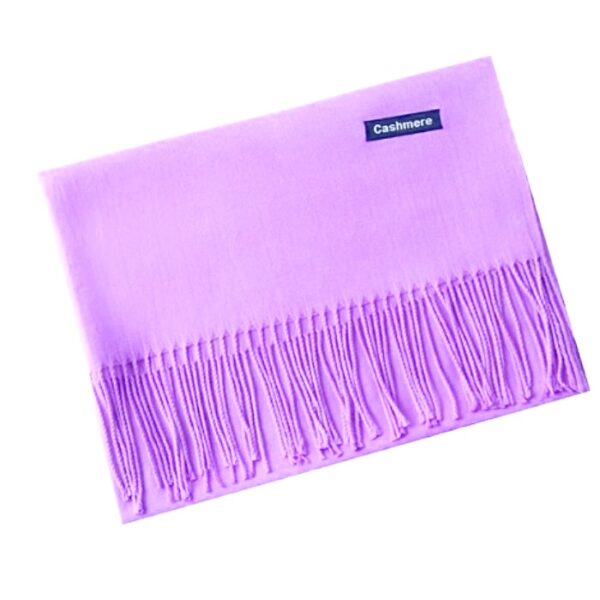 Plain Cashmere Wool Scarf Lavender
