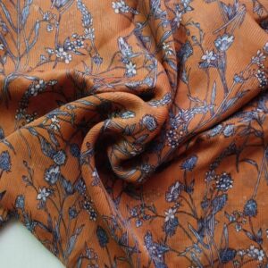 Premium Printed Square Scarf Orange