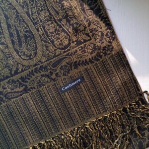 Printed Pashmina Shawl Black