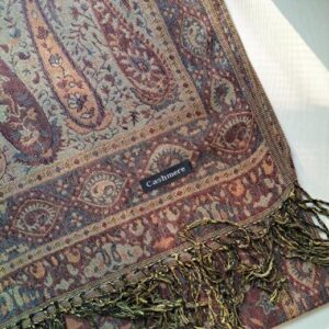 Printed Pashmina Shawl Light Brown