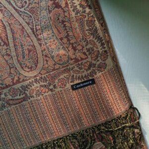 Printed Pashmina Shawl Mahogany