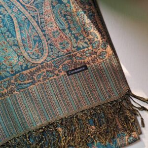 Printed Pashmina Shawl Turquoise