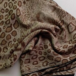 Printed Square Scarf Ash Leopard