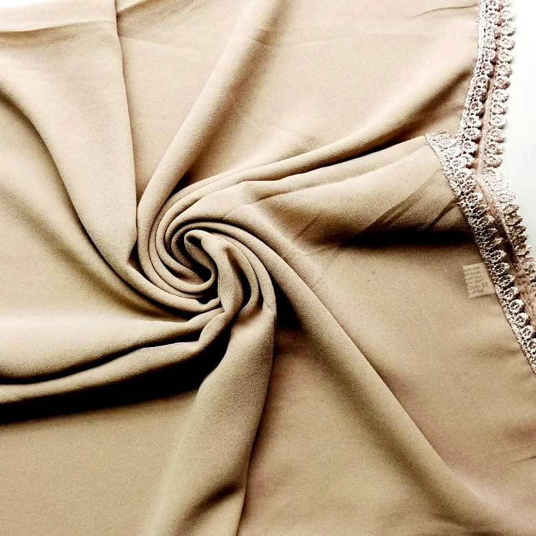 Georgette-Square-Scarf-latte Georgette Square Scarf Latte