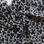 Printed Square Scarf Black Hearts
