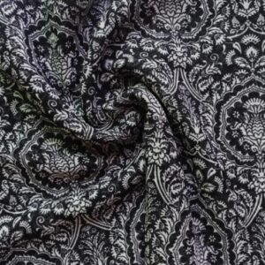 Printed Square Scarf Black Vase