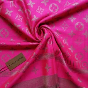 Louis Vuitton Silk Cashmere Stole Fuscia Pink