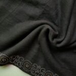 Fancy Turkish Cotton Stole Black