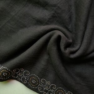 Fancy Turkish Cotton Stole Black
