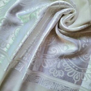 Fancy Turkish Cotton Stole Snow white