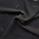 Gold Stud Georgette Stole Black