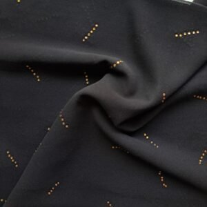 Gold Stud Georgette Stole Black