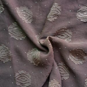 Jacquard Dot Fancy Georgette Stole Brown